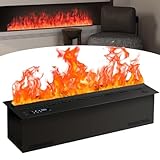 pedenencelia Chimenea Eléctrica De Vapor De Agua 3D/Inserto De Chimenea Eléctrica - 9 Colores De Llama Ajustables Y De 1 A 5 Tamaños De Llama Ajustables, con Control Remoto Y Táctil,80cm/31.5in