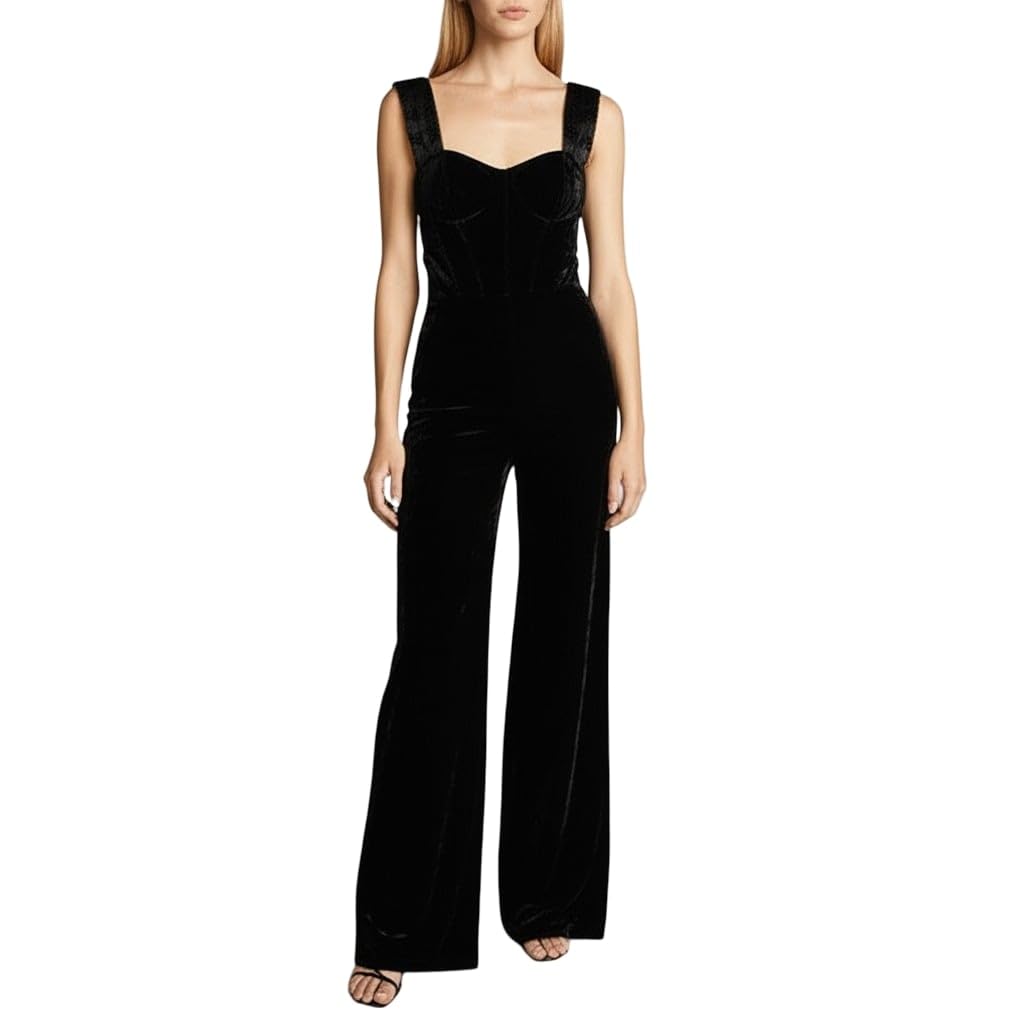 bedazzle Luxurious Black Velvet Jumpsuit-picture-28