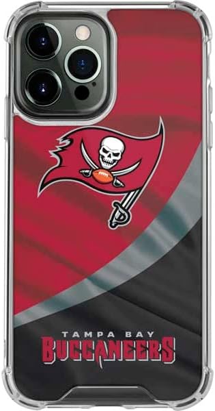 Skinit Clear Phone Case Compatible with iPhone 14 Pro Max - Officially Licensed NFL Tampa Bay Buccaneers Design