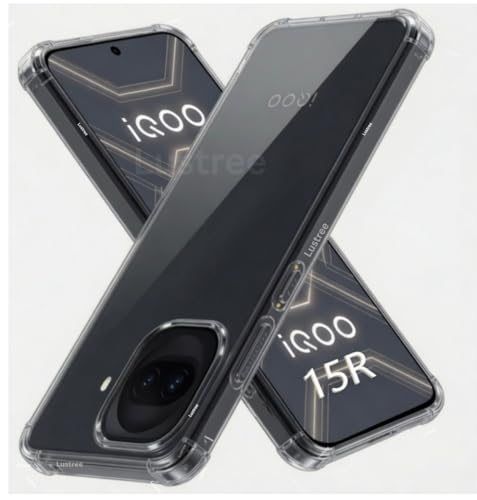 Image of Lustree iQOO 15R 5G Back Cover Transparent Case | Clear TPU Shockproof Case with Four Corner Protection & Raised Camera Guard | Slim Protective Cover for iQOO 15R 5G