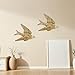 VOSAREA 2PCS Bird Wall Art Bird Wall Figurine Swallow Wall Sculpture Resin Wall Hanging Decor 3D Sculpted Floating Wall Sculpture Antique Swallow Hanging Ornament (4.91X3.93X0.59inch)
