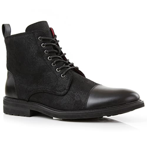 Image of Polar Fox Men's Ankle Dress Boots | Lace-up Casual Fashion Boot Collection | Cap Toe & Plain Toe Styles |