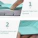 KuaiLu Womens Casual Flip Flops Comfortable Yoga Mat Arch Support Memory Foam Comfort Cushion Summer Beach Slip on Walking Thong Sandals Ladies Orthotic Recovery Plantar Fasciitis Lake Blue Size 9
