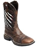 Cody James Men's Xero Gravity Lite Mexican Flag Western Boot Wide Square Toe Brown 9 D(M) US