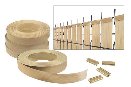 CASANOOV – Kit de lamelles occultantes PVC souple BALDO L.400m x l.4,6cm – Beige RAL1001 – 800 clips inclus – Brise-vue flexible pour clôture rigide – Installation rapide et protection anti-UV