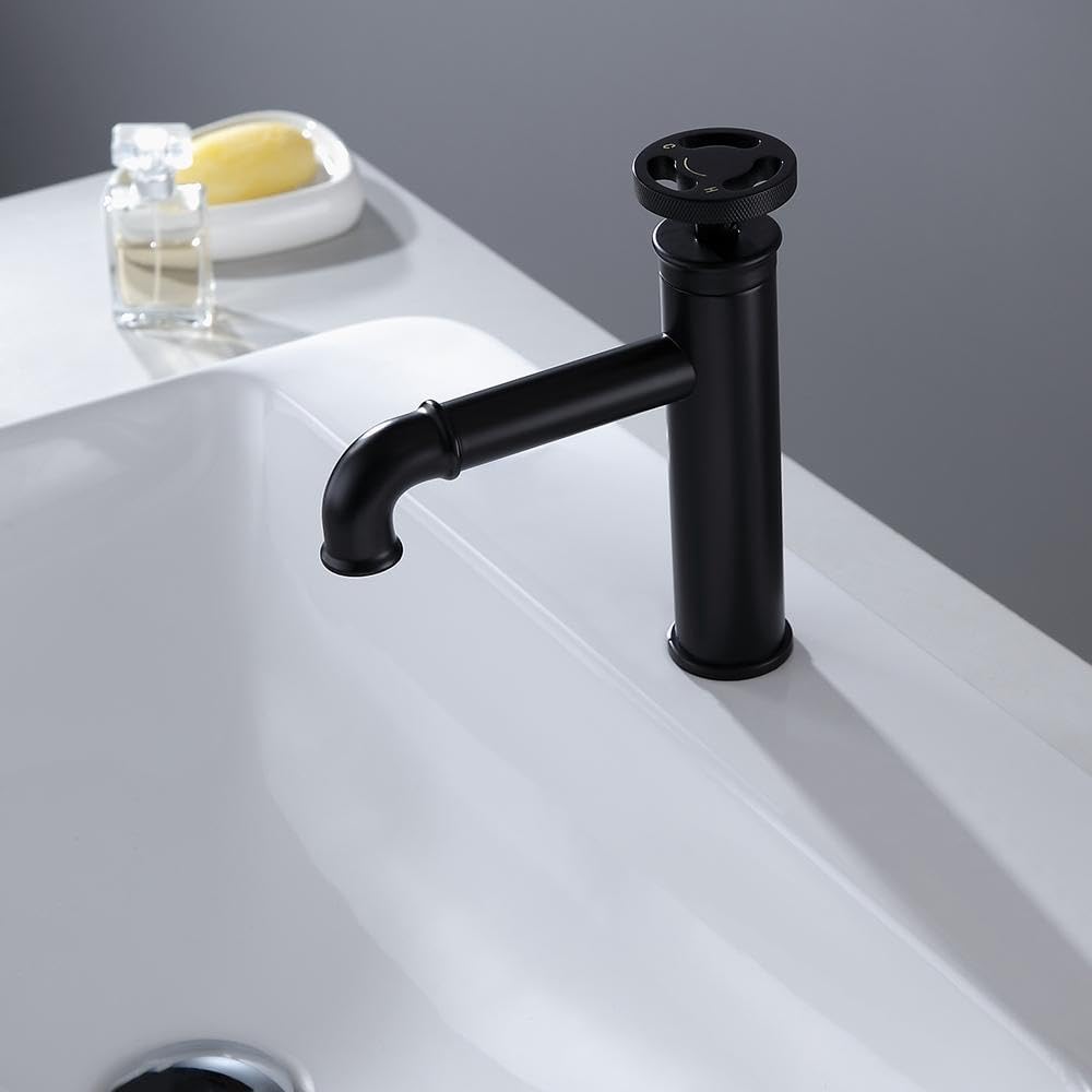 Amazon.co.jp: JinYuZe 工業用バスルームシンク蛇口 マットブラック 1