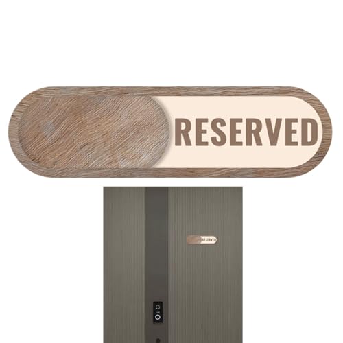 XIAOXIAOYU reserverad skylt | glidande ockuperad badrumsdörr indikatorskylt – utbytbar indikator trädekoration för amningsrum, hotell