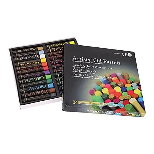 Pasteles Al óleo de Neón Changor, Pasteles de Tiza, 17 × 16 × 2, 24 Uds., Pastel Al óleo, Fluorescente, Metálico, Mezcla de Colores, Herramienta de Pintura Al óleo de Tiza