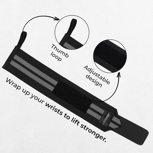 Boldfit Polyester Wrist Supporter for Gym Wrist Band for Men Gym & Women with Thumb Loop Straps Accessories for Men Hand Grip & Wrist Support Sports Straps for Gym, Weightlifting -(Grey) (Image - 3)