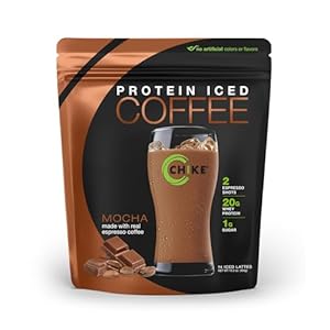 Chike Mocha High Protein Iced Coffee, 20 G Protein, 2 Shots Espresso, 1 G Sugar, Keto Friendly and Gluten Free, 14 Servings (15.3 Ounce)