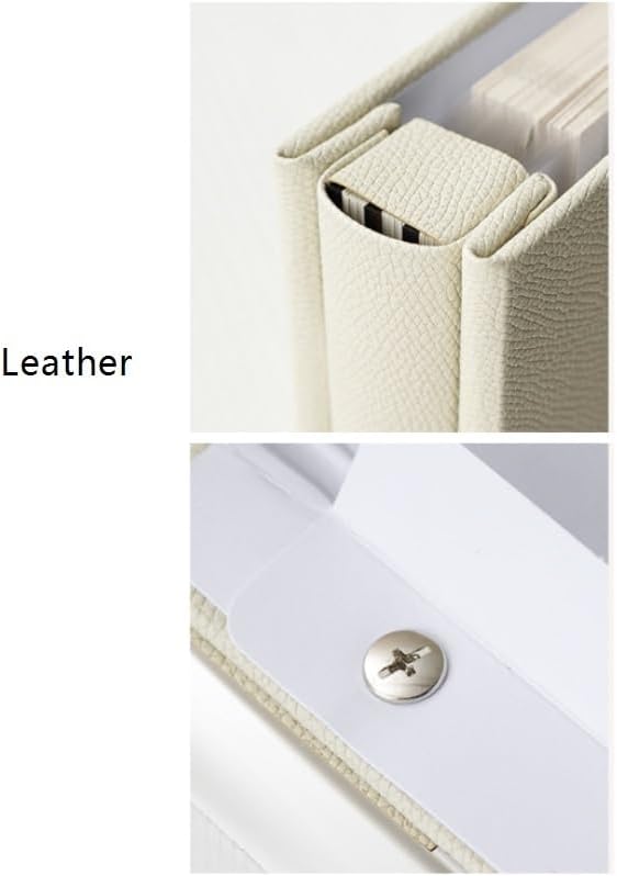 Travel Growth Commemorative Book ﻿ Leather Self Adhesive Film Thin Inner Pages Studio Photo Album Large Capacity Applicable to Photos, Receipts, Star Cards, etc
