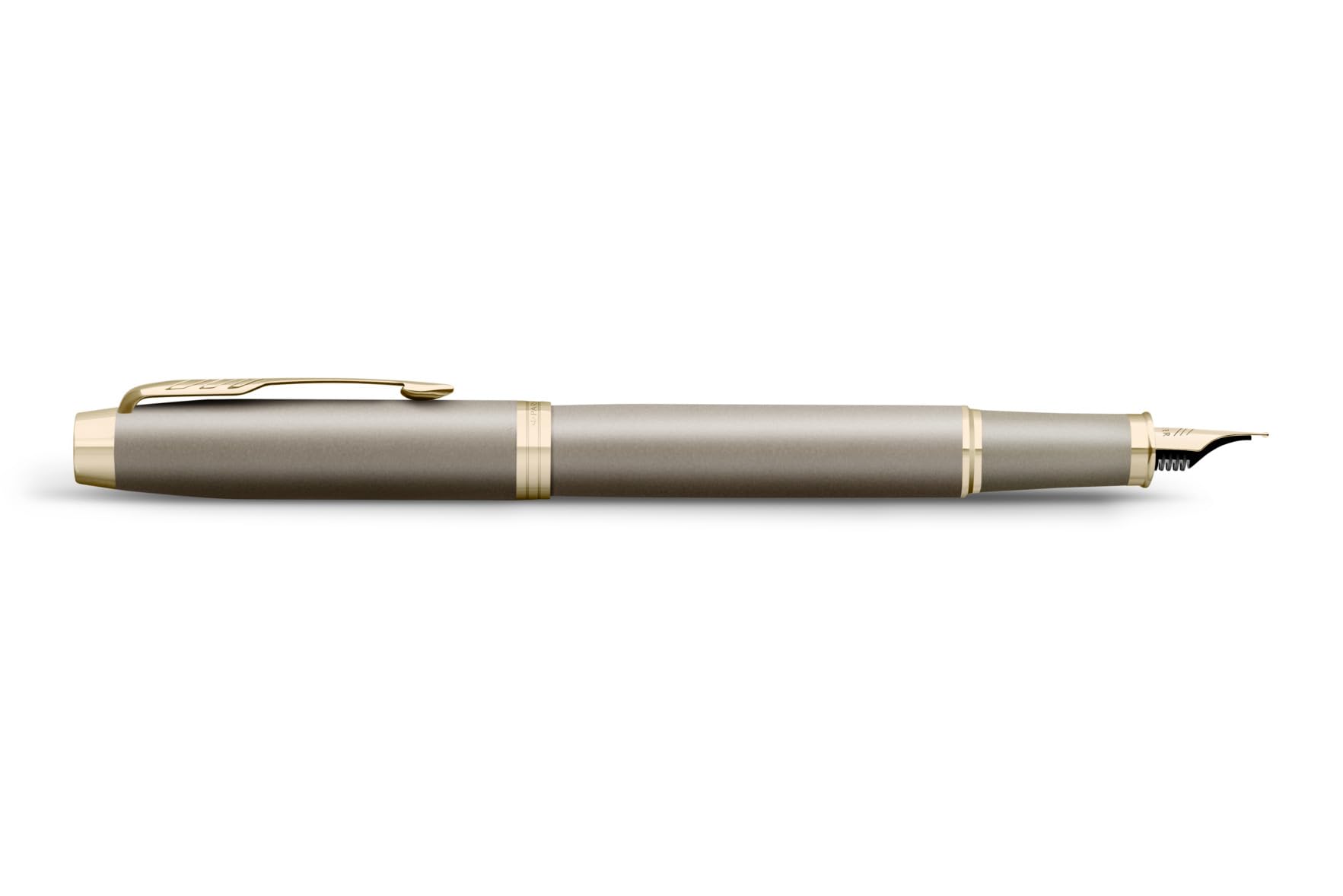PARKER IM Schreibset Kugelschreiber + Füllfederhalter mit individueller Gravur – Personalisierter Luxus Stift – The Finishing Touch Collection Geschenk für Hochzeit, Geburtstag, Büro (Sandstone)