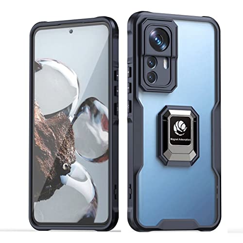  Wigento Custodia protettiva per Xiaomi 12 / 12 X TPU / PC Design Armor Magnetico Anello Cover per cellulare Custodia protettiva Nero Nuovo