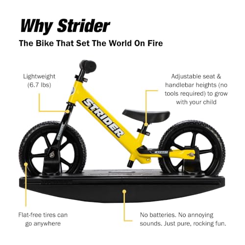 Image of Strider Sport 2-in-1 Rocking Bike, Ages 6 Months-4 Years, Yellow