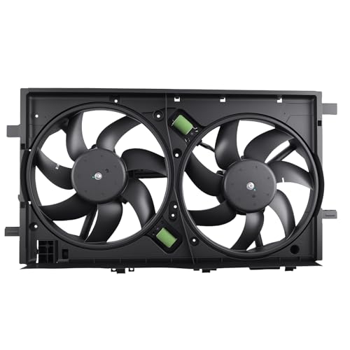 Image of maXpeedingrods Dual Radiator Cooling Fan Assembly for Buick Regal 2011-2012 | for Saab 9-5 2010-2011, 13241733 13241734 622860 w /Shroud