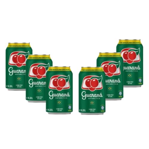 6x Brazilian Fizzy Drink Guaraná Can 330ml The Taste of Brazil in Every Sip | Brazilian Guaraná Fizzy Drink | Vibrant energy and tropical flavour of Brazil