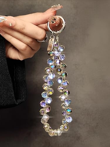 richginker Sparkling Beaded Phone Wrist Strap with Box, D-Light Purple - image 9