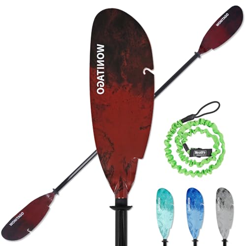 Wonitago Angler Kayak Paddles Carbon Fiber Shaft And Plastic Blade Floating A...