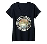 Photo Gallery donna 77° compleanno vintage ottobre 1948 retro edizione limitata maglietta con collo a v Photo Gallery donna 77° compleanno vintage ottobre 1948 retro edizione limitata maglietta con collo a v