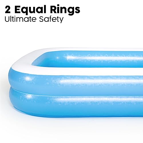 Bestway 54006 Family Rectangular Inflatable Pool, 262 X 175 X 51 Cm, Blue/White #TOP4