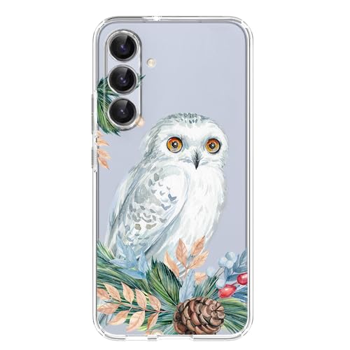 Funda para Galaxy S24 transparente con diseño de lindo pájaro floral ideal para salidas de ocio