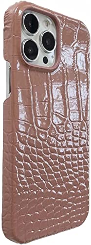 Funda de piel iPhone 14 Plus GUMMMY patrón cocodrilo para oficina