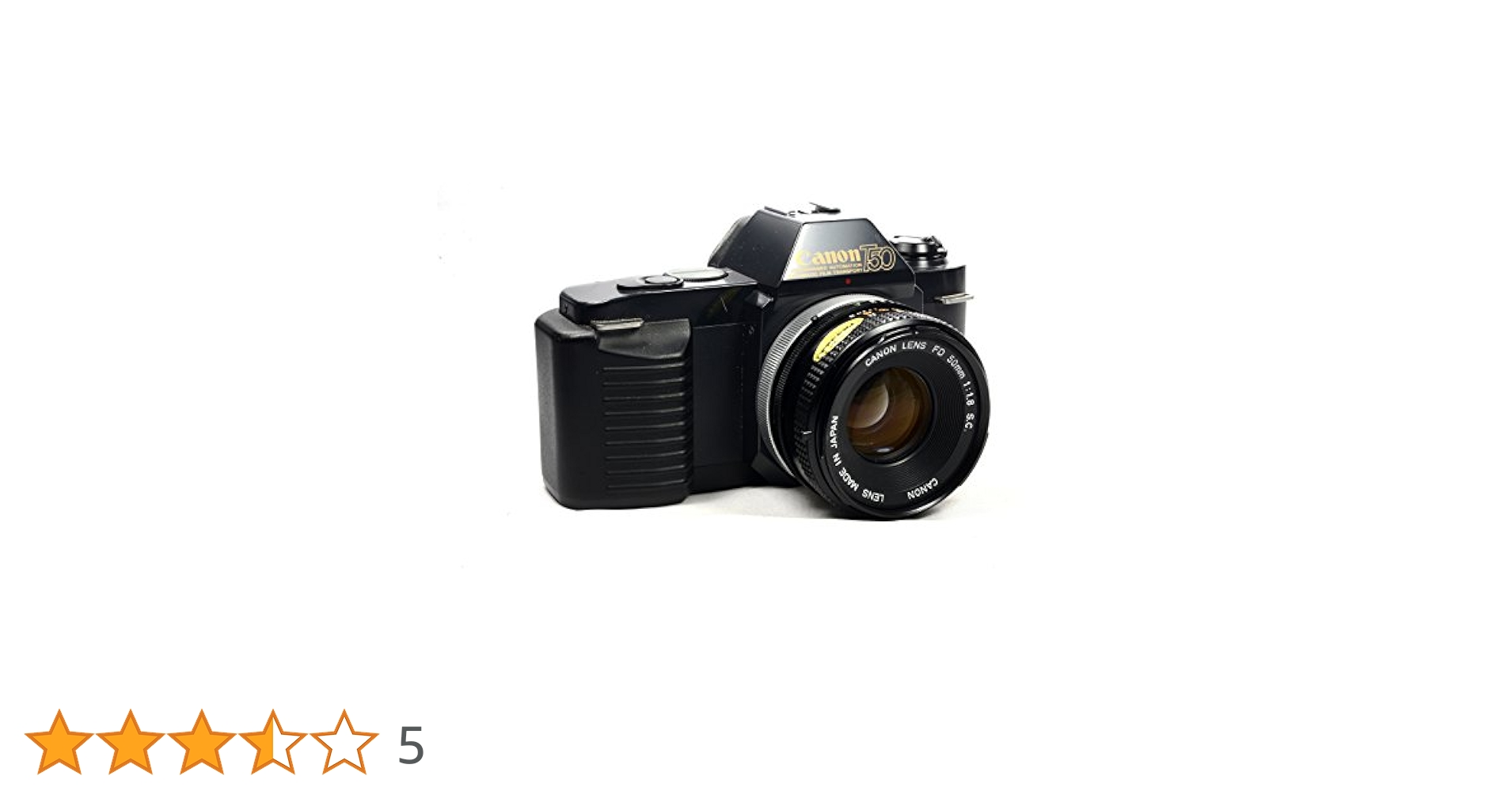 Canon T50 35mm SLR Film Camera Camera Kit with Canon FD