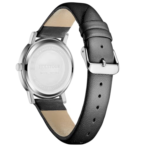 Image of HOLSTOUR Watches for Women Crystal Accented Fashion Watch with Leather Band Gifts for Women