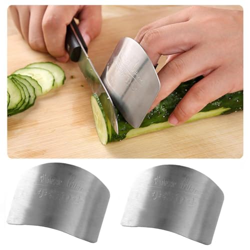 Knives Stainless Steel Finger Guard,Multifunctional Finger Protector Finger Guard,Stainless Steel Finger Guard Knife Cutting Protector,Guard Finger Protector for Slicing, Dicing, Chopping Vegetables(Silver)