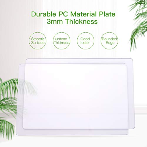 Zwbfu 2pcs Almofada de Corte Transparente Acessório Durável Placa de Material de PC Almofada de Subs