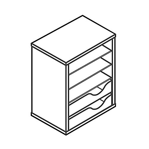 Hon Paper Manager Vertical Cabinet, 14-7/8 by 10-7/8 van 19-11/16 inch, Mahogany