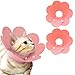 MILASIC エリザベスカラー フェルト 猫用 2枚セット 花型 ソフト 軽量 スナップボタン式 サイズ調整可能 フェルト素材 傷舐め防止 引っ掻き防止 術後ケア ストレス軽減 保護襟 かわいい おしゃれ ペット用 ピンク Sサイズ TN-ECFT-PK-S