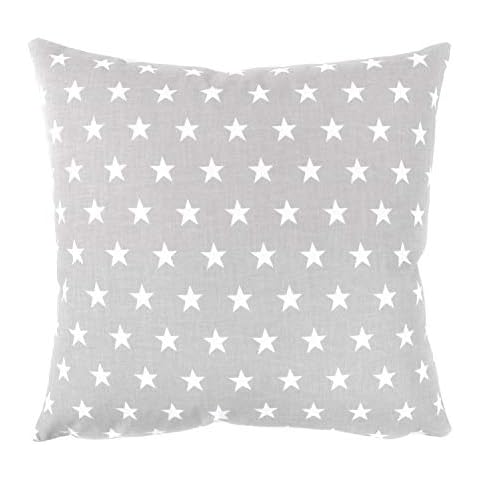 Funda de cojín decorativa Amilian de 50 x 50 cm, con decoración de estrellas gris Cover