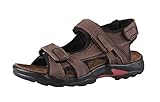 braun sk2  SK Studio Herren Sandalen Leder Trekking Wandersandalen Klettverschlüssen Leichtgewicht Sport-&Outdoorsandalen für Sommer Strand Braun Stil 3 46 EU