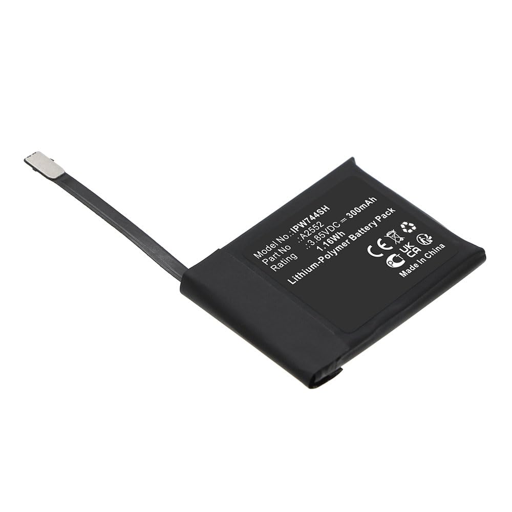 CELLONIC, Battery for Smartwatch & fitness tracker compatible with Apple Watch 7-45mm (300mAh, 3.85V) Replacement battery A2552