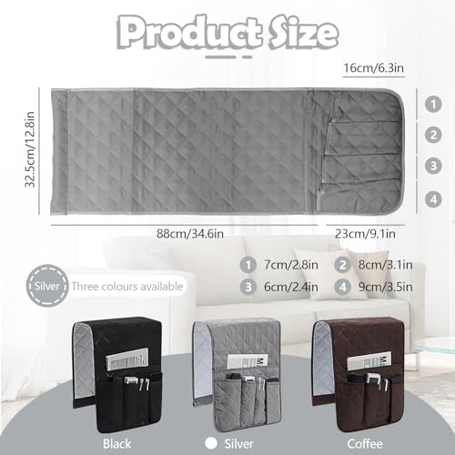 Support de télécommande pliable pour canapé gris antidérapant étanche