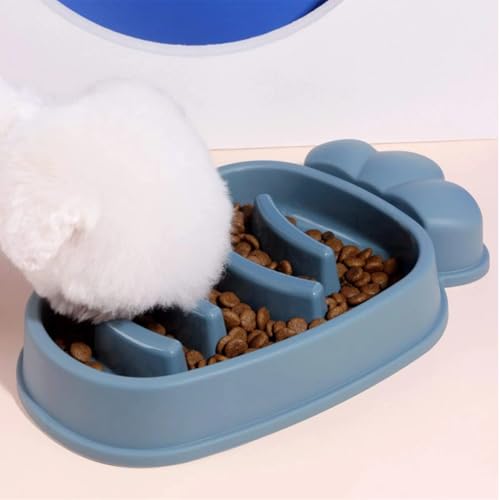 Image of Durable Slow Feeder Bowl for Dogs| Anti-Choke Non-Slip Pet Feeding Base and Easy to Clean| Dish Promotes Healthy Eating| Reduces Bloating and Digestive Issues| Interactive Maze Design (Blue)