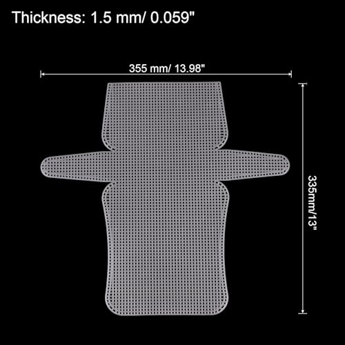 Image of MECCANIXITY 2Pcs Plastic Mesh Canvas Sheet 6 Count 33.5 cm / 13.2 inch for Crochet Bag Making Crossbody Bag Blank Canvas for Embroidery Needlepoint, Bag, Knit Crochet Mesh, White