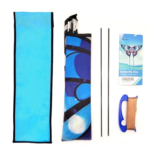 Simxkai Butterfly Kite for Kids & Adults, Easy to Fly for Beginners Beach Purple - Thumbnail 7