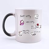 taza termica hello kitty Resistente y duradero Funny Mugs ML Gato Divertido Kitty Taza – Suave Kitty cálido Kitty Cambio de Color Taza Morphing Tazas de café Taza