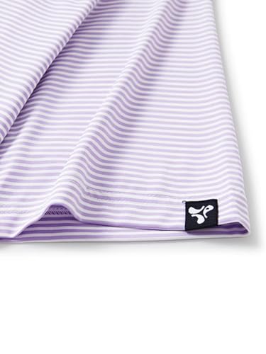 Image of Men' s Golf Shirts Short Sleeve Performance Moisture Wicking Dry Fit Striped Golf Polo Shirts for Men