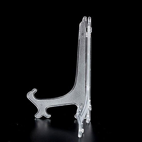 Fashionclubs 10pcs/set Plastic Folding Plate Stand Holder Easels Display Stands For Plate Dish And Picture Frame (7")