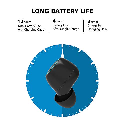 Image of UNIGEN UNIPODS Mini in-Ear Compact True Wireless Earbuds, in-Built Mic with Voice Assistant, Touch Controls,12Hr Playtime with Charging Case (Black) (UNIPODS Mini BK New)