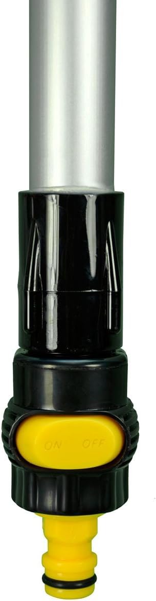 Yachticon Waschbürstenset Nr. 3 – Teleskopstiel 90–175 cm mit Wasserdurchlauf, Waschbürste mit Seitenborsten & Schwamm-Abzieher für Boot, Auto, Wohnmobil & Caravan