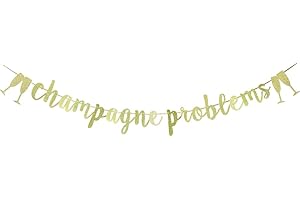 Bubbly Bar Decor: Champagne Problems Plastic Banner