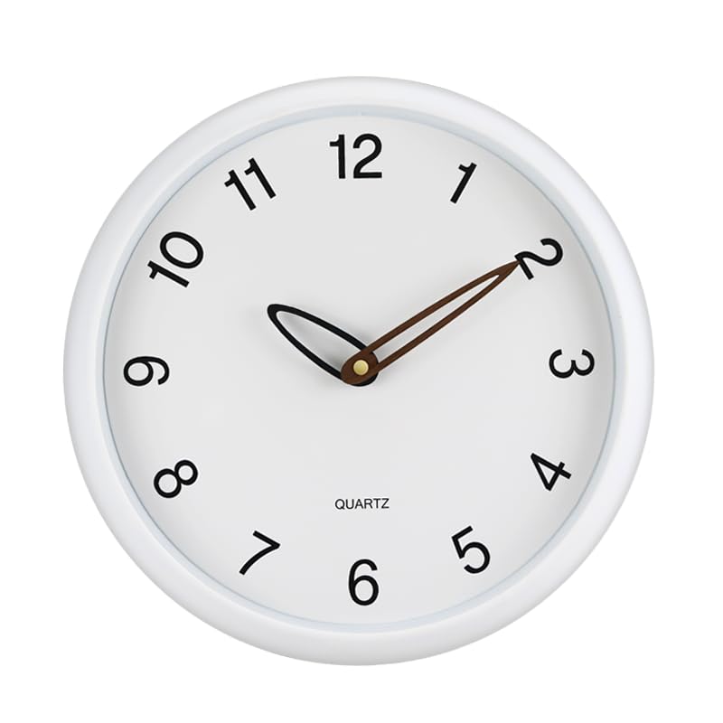 Image of WHISKET - 12 Inch | Radium Silent Sweep Clock | Glow in Dark Clock, Classic Analog Silent Movement, Elegant Design for Drawing Living Room& Bedroom, Office.(MATT White)