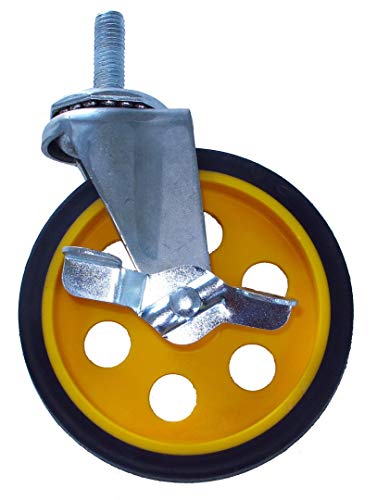 Rock-N-Roller Ground Glider Caster with Brake 5" x 2" 2-Pack for R6G, R8, R10 & R11G Multi-Carts