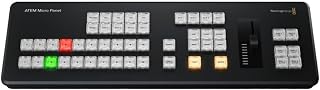Blackmagic Design ATEM Micro Live Stream Switcher Panel with Intuitive Layout, Efficient Control, 50 Tri-Color LED Backlit Buttons and Transition Slider