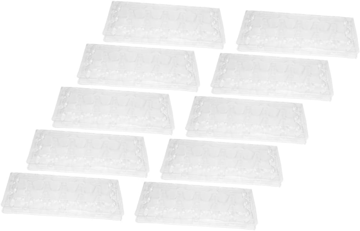 40pcs Quail Egg Storage Trays Cover Pvc Egg Organizer for Kitchen Supermarket and Home Use Safe and Design for Easy Viewing and Secure Storage