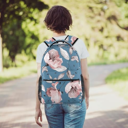 Sac à dos de voyage décontracté pour femmes avec fleurs